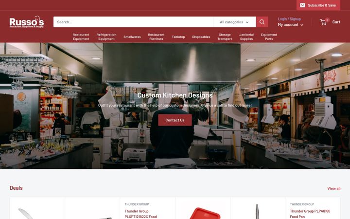 Screenshot of russoequip.com