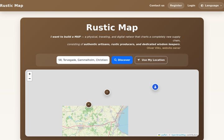 Skjermbilde av rusticmap.com