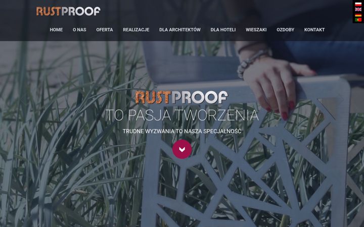 Screenshot of rustproof.pl