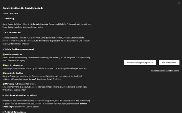 Screenshot of rustyhelmets.de