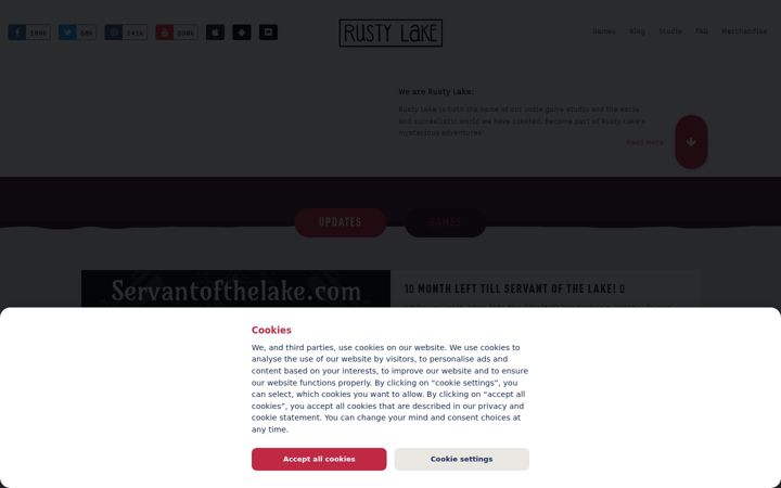 Screenshot of rustylake.com