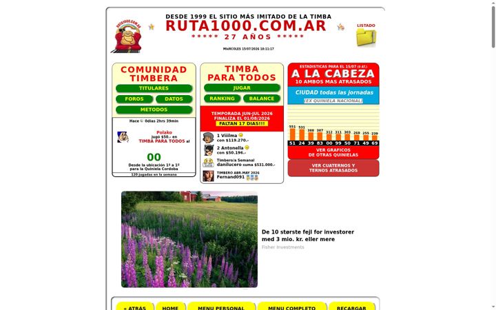 Screenshot του ruta1000.com.ar
