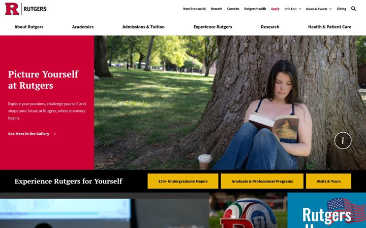 Screenshot di rutgers.edu