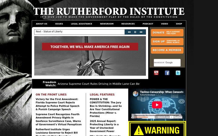 Screenshot of rutherford.org