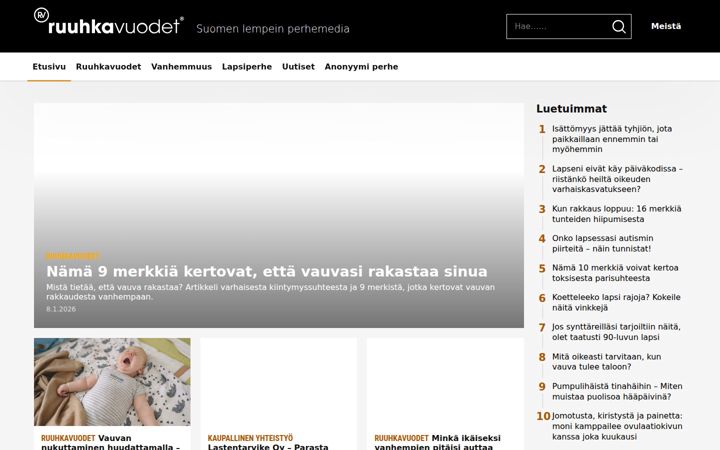 Capture d'écran de ruuhkavuodet.fi