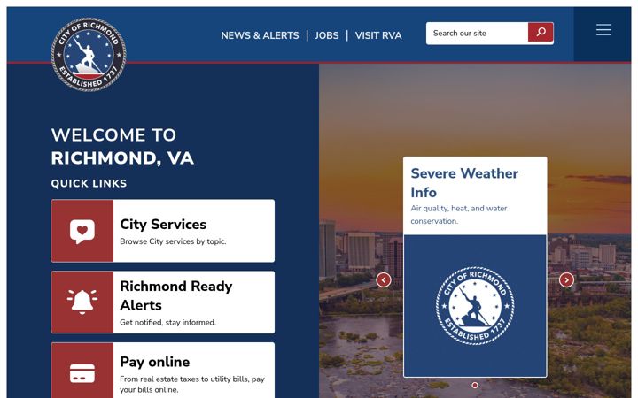 Screenshot of rva.gov