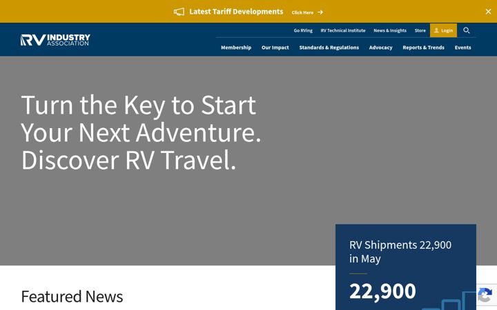 Screenshot of rvia.org