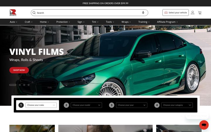 Screenshot of rvinyl.com