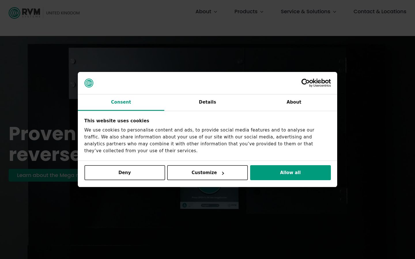 Capture d'écran de la bannière de consentement affichée avant toute interaction