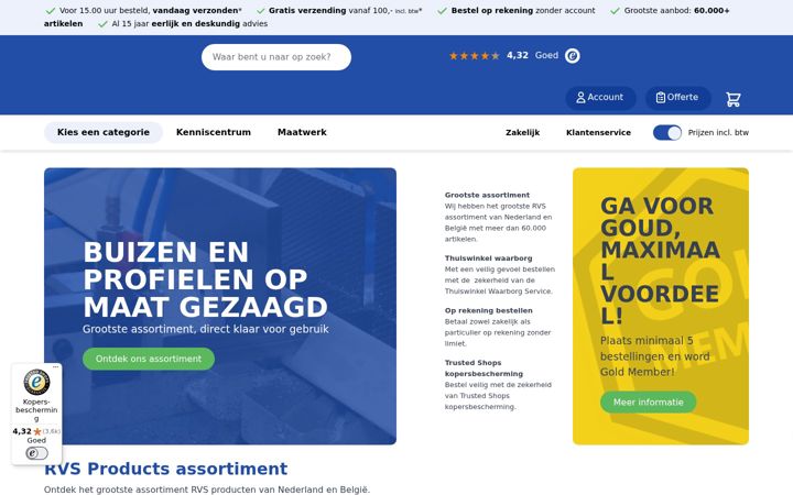 Skärmbild av rvs-products.nl