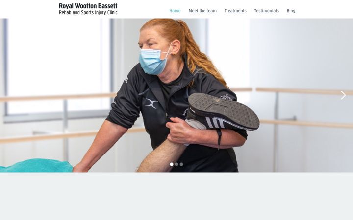 Captura de ecrã de rwbrehabandinjuryclinic.co.uk