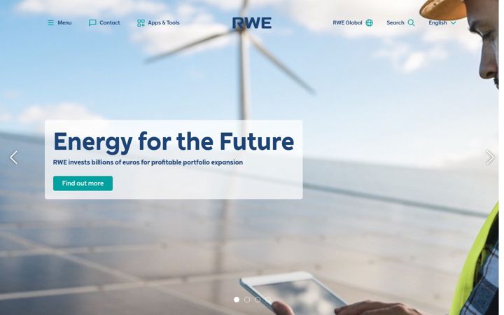 Snímek obrazovky rwe.com