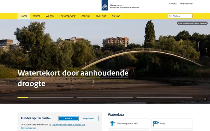 Screenshot of rws.nl