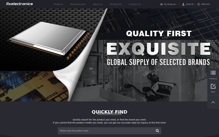 Screenshot of rxelectronics.com