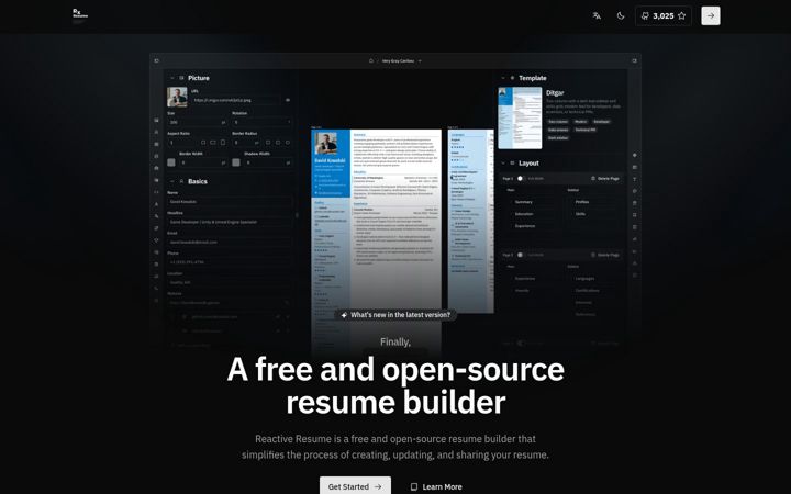 Screenshot of rxresu.me