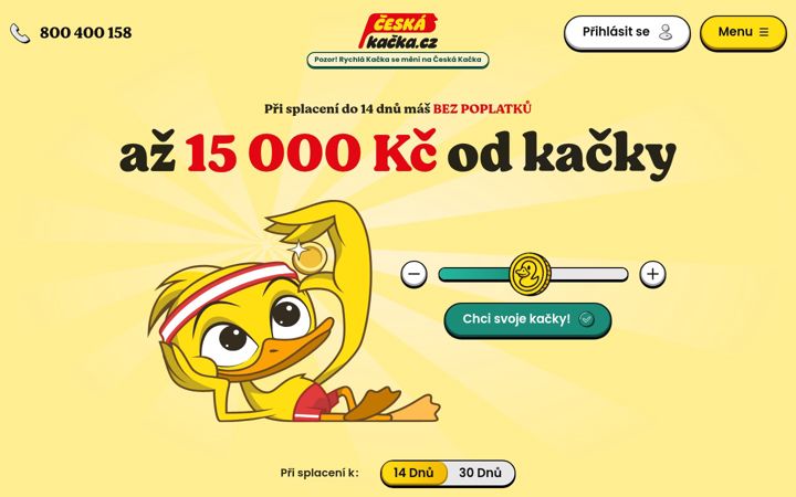Ekrānuzņēmums no rychlakacka.cz