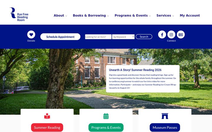 Screenshot of ryelibrary.org