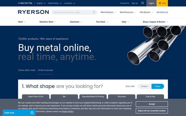Screenshot of ryerson.com