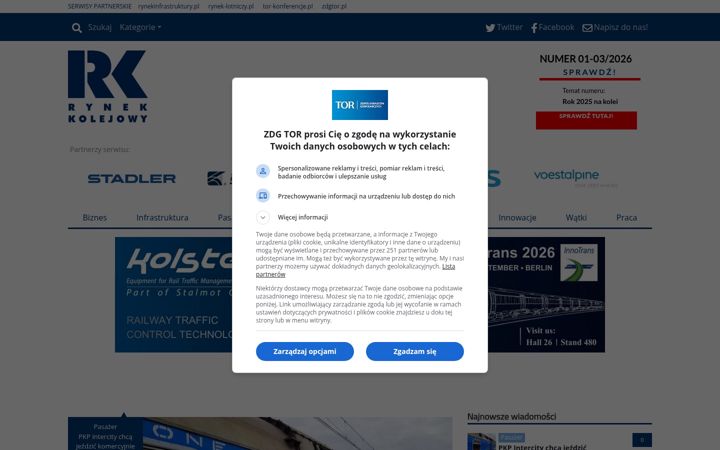 Screenshot of rynek-kolejowy.pl