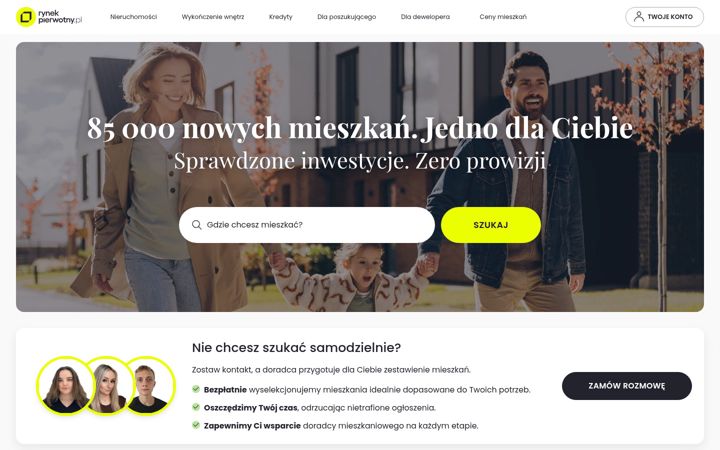 Screenshot of rynekpierwotny.pl