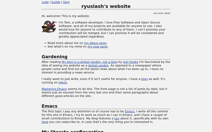 Screenshot of ryuslash.org