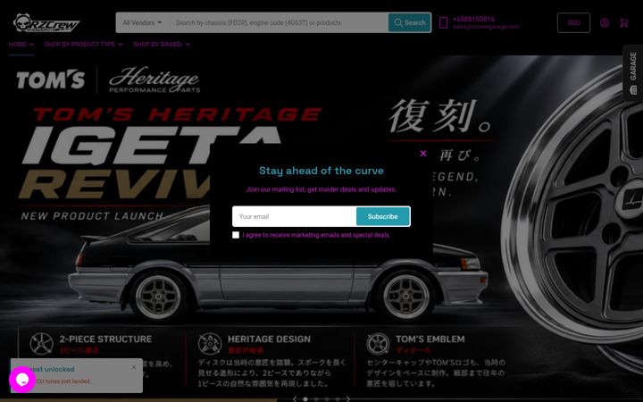 Screenshot of rzcrewgarage.com