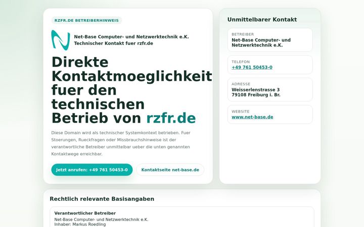 Screenshot of rzfr.de