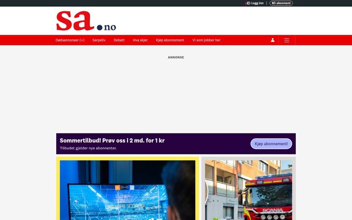Screenshot of sa.no