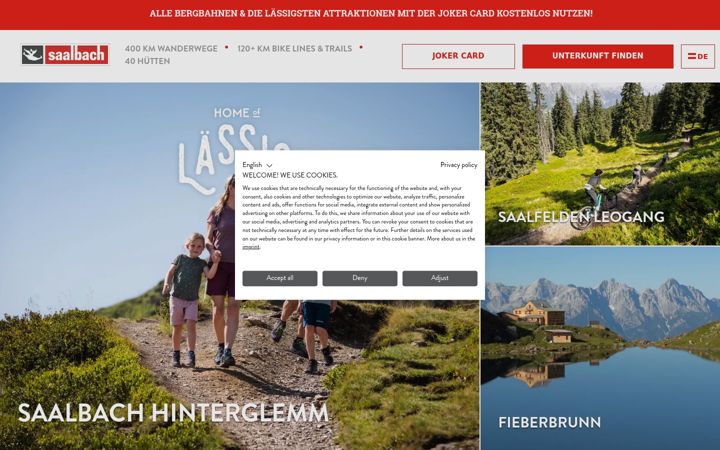 Screenshot of saalbach.com