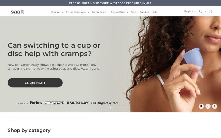 Screenshot von saalt.com