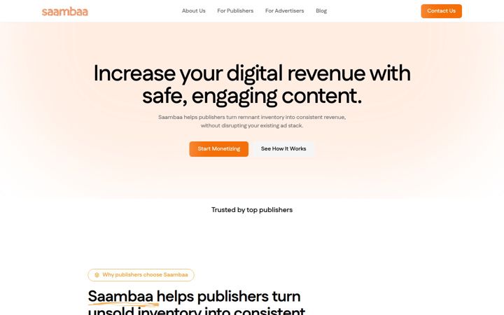 Screenshot of saambaa.com