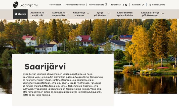 Ekrano kopija saarijarvi.fi