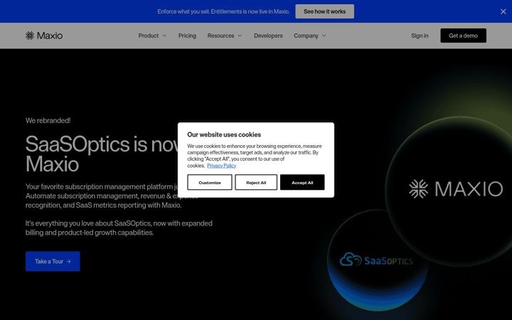 Screenshot of saasoptics.com