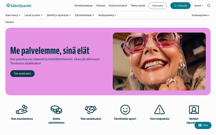 Screenshot of saastopankki.fi