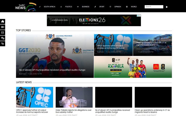 Captura de ecrã de sabcnews.com