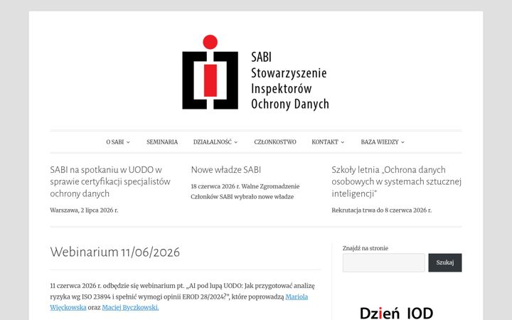 Screenshot of sabi.org.pl
