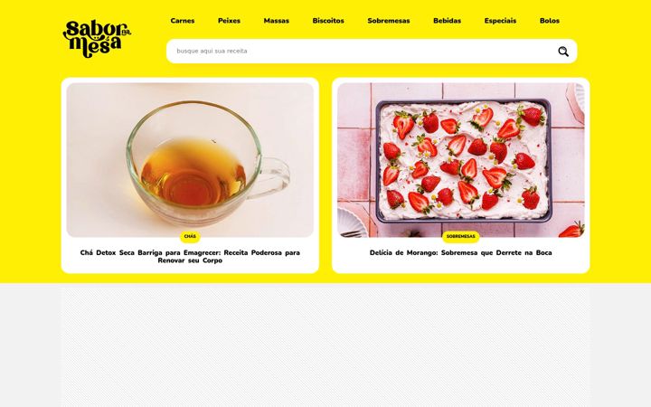 Screenshot of sabornamesa.com.br