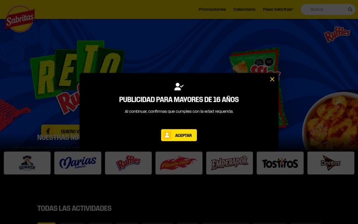 Posnetek zaslona sabritas.com.mx