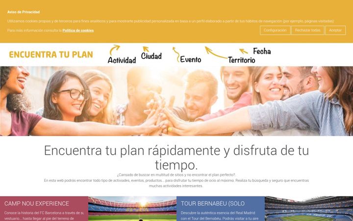 Screenshot of sacatuentrada.es