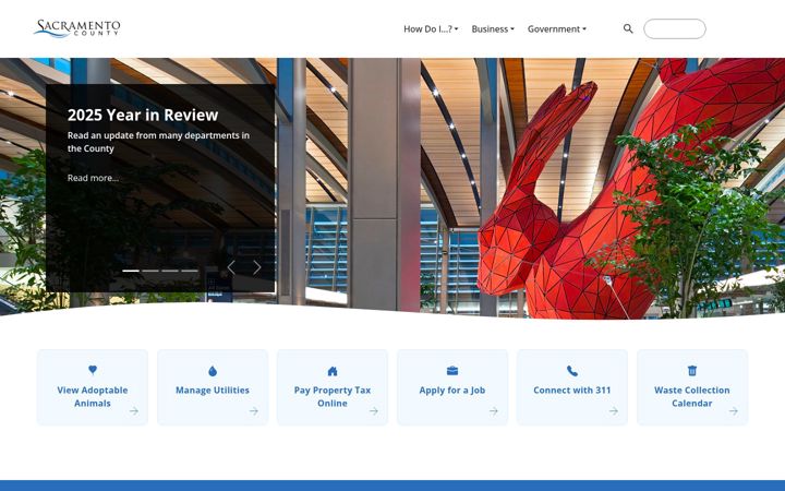 Screenshot of saccounty.gov