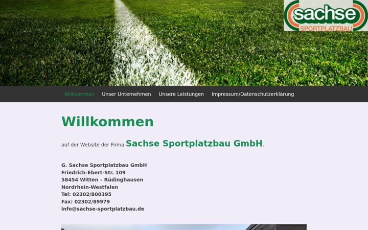 Ekrano kopija sachse-sportplatzbau.de