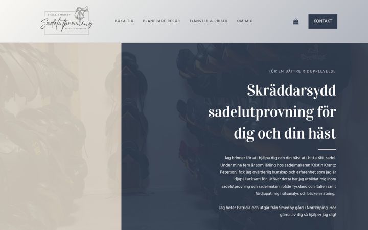 Screenshot of sadelutprovning.se
