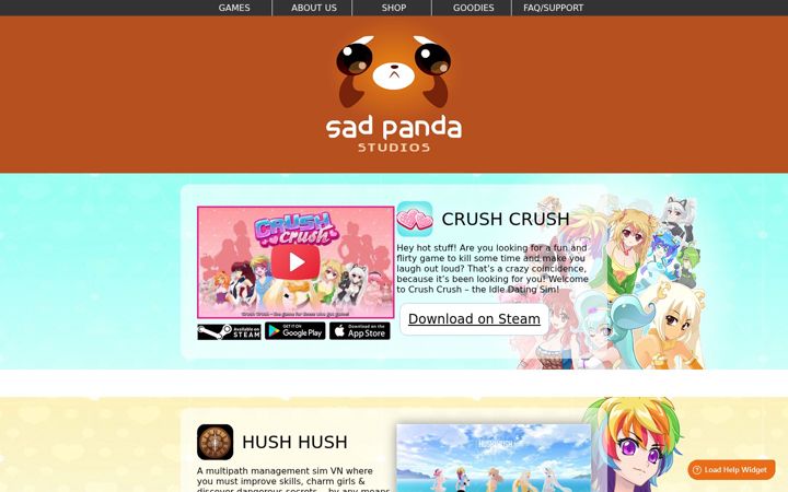 Screenshot of sadpandastudios.com