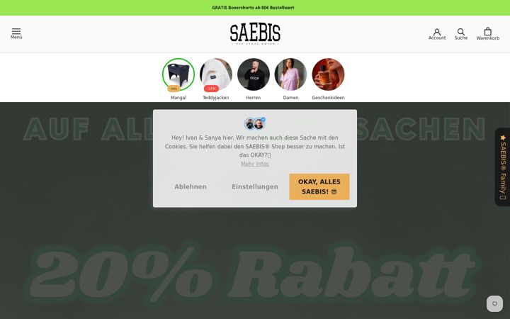 Captura de ecrã de saebis.de