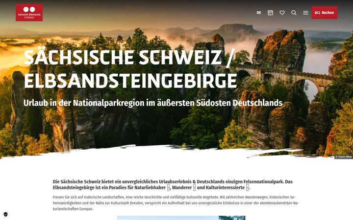Screenshot of saechsische-schweiz.de
