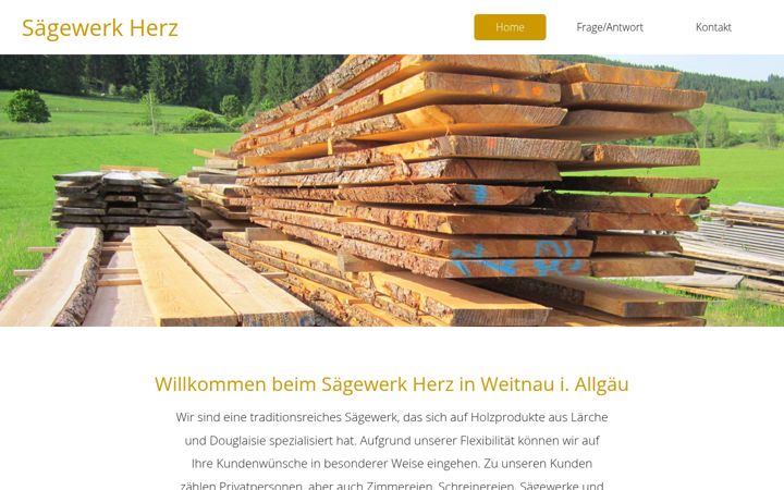 Screenshot of saegewerk-herz.de
