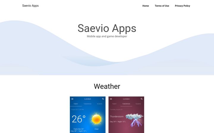 Screenshot of saevioapps.com