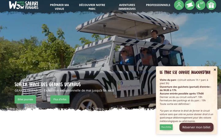 Screenshot of safari-peaugres.com