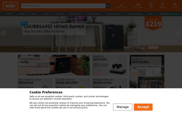 Screenshot of safe.co.uk