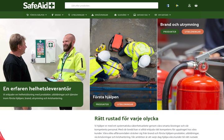 Screenshot of safeaid.se